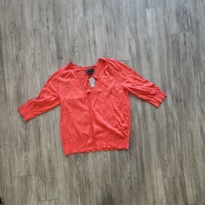 Lane Bryant Vibrant Coral Cardigan